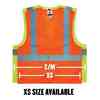 Glowear By Ergodyne XL Orange Economy Breakaway Mesh Vest Class 2 - Single Vest 8215BA-S